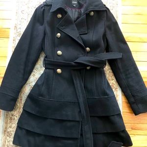 Express small wool double breasted coat